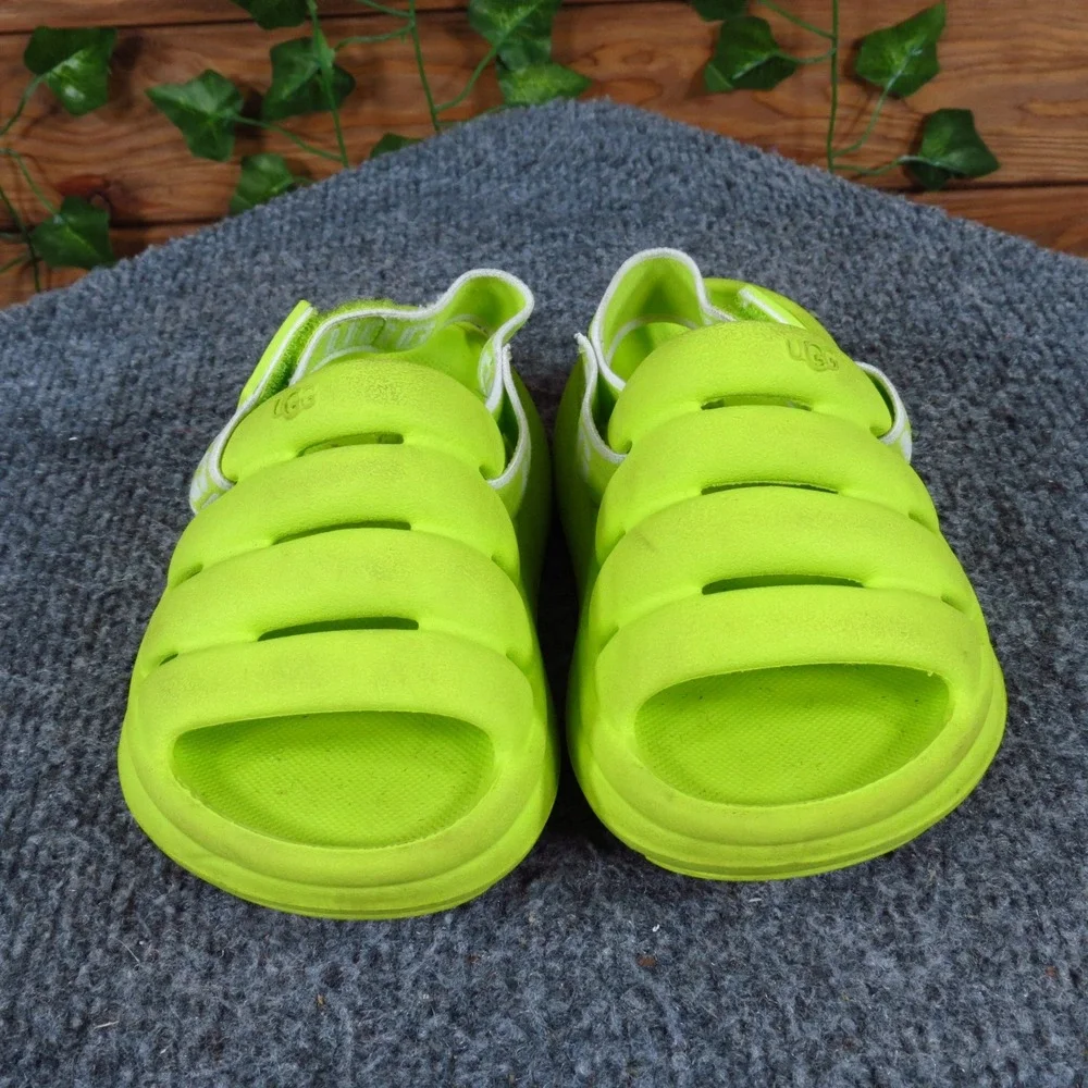 UGG Sport Yeah‎ EVA Girl Sandal Size T6 Summer Water Resistant Key Lime Green